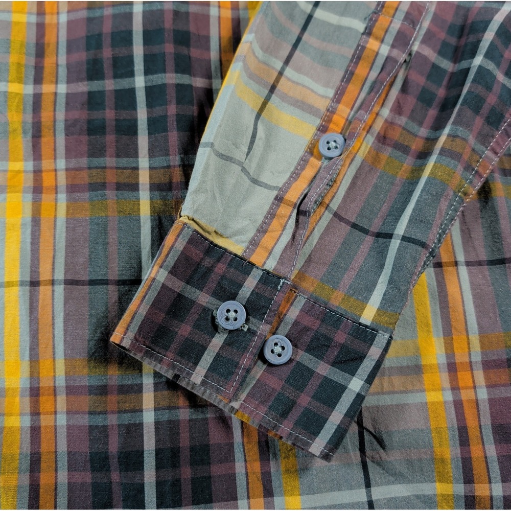 COLUMBIA Men's 2XL Long Sleeve Multicolor Rustic Madras Plaid Button Shirt EUC - Picture 7 of 9